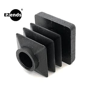 EZends 1/2 Inch Square Plastic End Plug, for Square tubing (20) 20