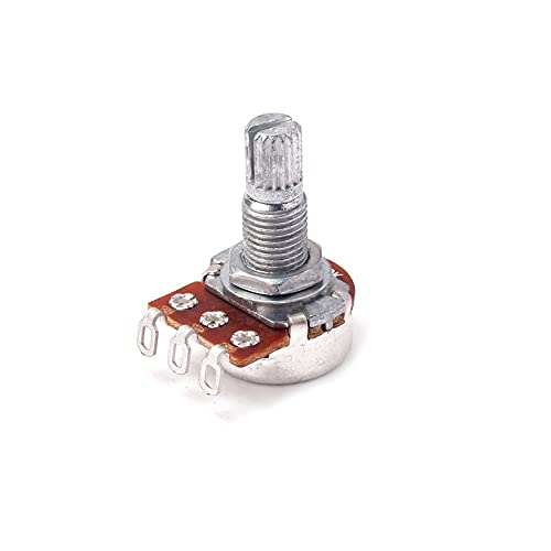 Alnicov Mini Guitar Potentiometers Pots A500K Long Split Shaft Tone Volume Audio Control for Electric Guitar Bass