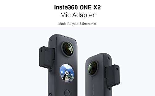 CYNOVA Insta 360 ONE X2 3.5mm Dual Mic Adapter + Insta 360 ONE X2 Lens Cap Compatible with Insta 360 ONE X2 Accessories