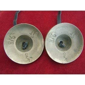 Nirvana Class Tingsha Cymbals Tibetan Lucky Symbol Embossed Meditation Yoga Bell Chimes (Medium, Silver Vajra Symbol)