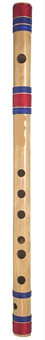 AIBANA Flute Beginners C Natural Medium Right Hand 8 Hole Indian Bamboo Bansuri Musical Instrument Size 19 inches Best for Beginners