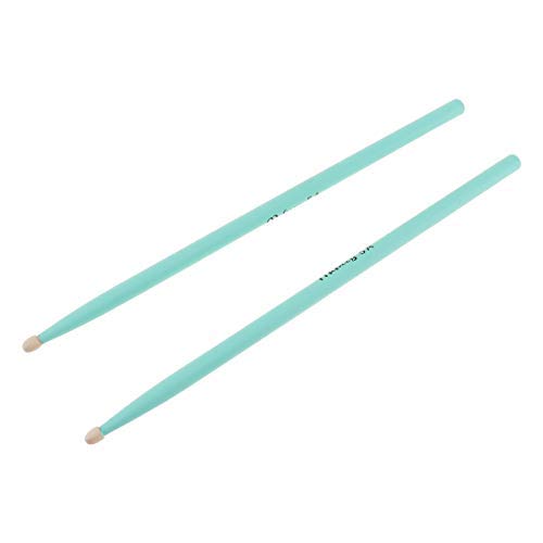 Origlam 2Pcs 5A Drum Sticks, 5A Maple Wood Drumsticks, Non-Slip Drum Sticks, 5A Wood Tip Maple Wood Drumstick For Kids Students and Adults (Green)