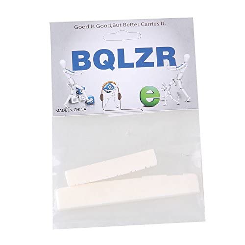 BQLZR Bone Guitar Bridge Set Saddle and Nut for 12 String Acoustic Guitar Musical Instrument Replacement