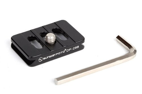 SunwayFoto DP-26 26mm (1.02") Universal Quick-Release Plate for Smaller Cameras, Red
