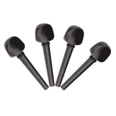 JinQu 4Pcs Cello Tuning Pegs Durable Ebony Cello Pegs 4/4 Size