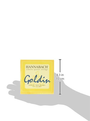 Hannabach 652727 Series 725 Goldin Medium/High Tension String Set for Classic Guitar