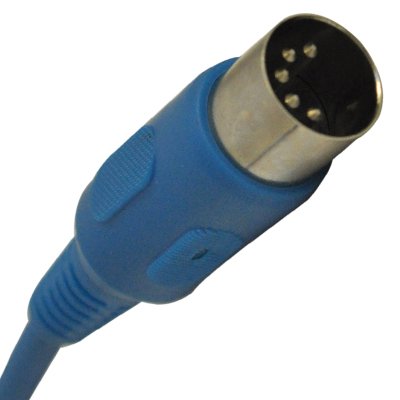[AUSTRALIA] - Seismic Audio - SAMIDIBlue1 - Blue MIDI Cable 1 Foot - Keyboard Data Patch Cord 