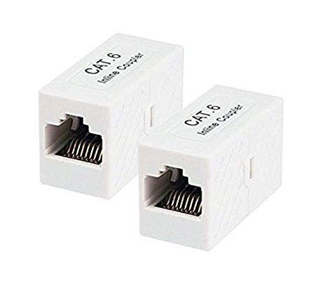 iMBAPrice Premium RJ45 Coupler - Cat6 Ethernet Cable Extender Female to Female Straight Modular Inline Coupler (Pack of 5) Pack of 5 Category 6