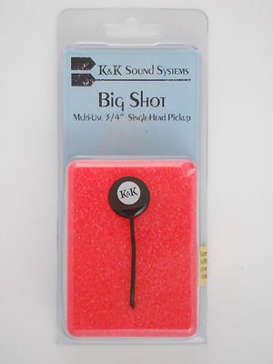 K&K Sound Systems BIG SHOT External Multi-Use 3/4' Single-Head Pickup -- NEW!