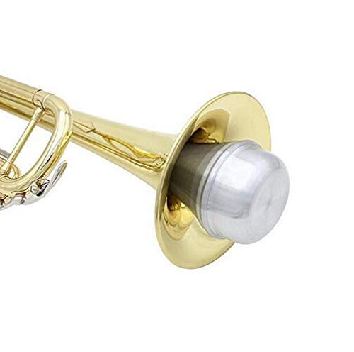 [AUSTRALIA] - Futheda Silver Lightweight Cork Strips Aluminum Alloy Practice Cup Trumpet Cornet Straight Mute Silencer Home Quietly Practicing Musical Instrument Accessories 
