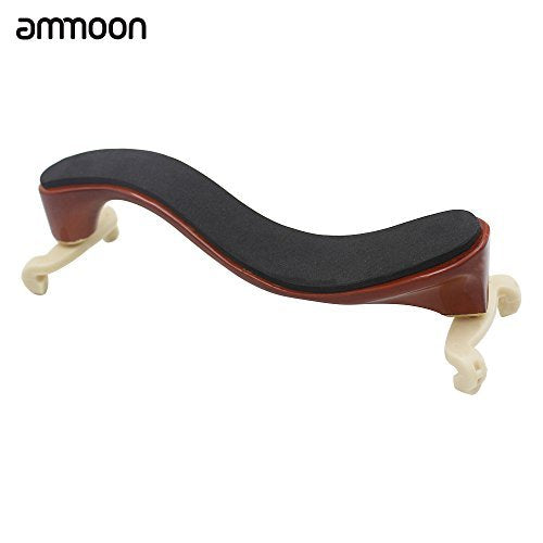 ammoon Violin Shoulder Rest Maple Wood for 3/4 4/4 Violin Fiddle with Cleaning Cloth, Collapsible and Height Adjustable Feet