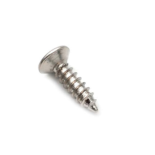 GETMusic 3MM Electric Guitar Bass Pickguard Screws Pick Guards Scratch Plate Mounting Screws for Fender Strat ST Tele TL Stratocaster Telecaster Gibson LP Les Paul SG Guitar Pack of 50 (Chrome) Chrome