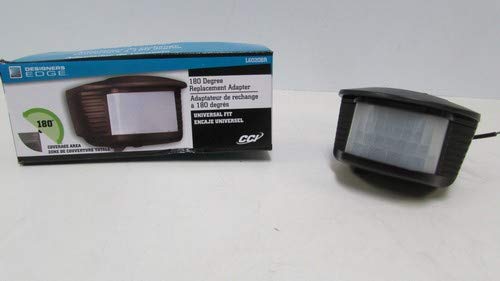 Designers Edge L6020BR 180-Degree Replacement Motion Sensor with Adaptor, Bronze, 500-watt