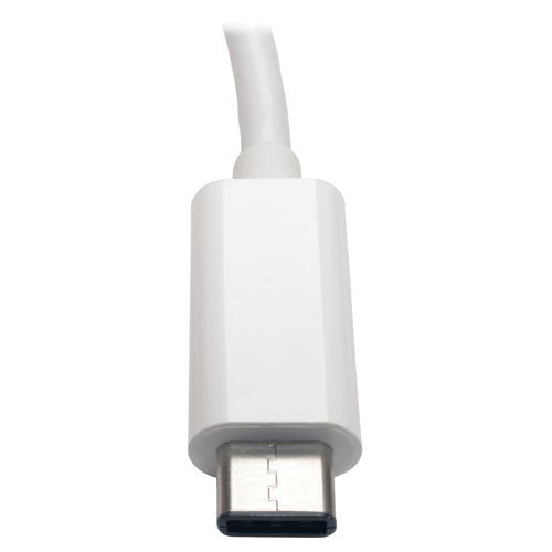Tripp Lite USB-C to Gigabit Ethernet NIC Network Adapter 10/100/1000 Mbps White GbE