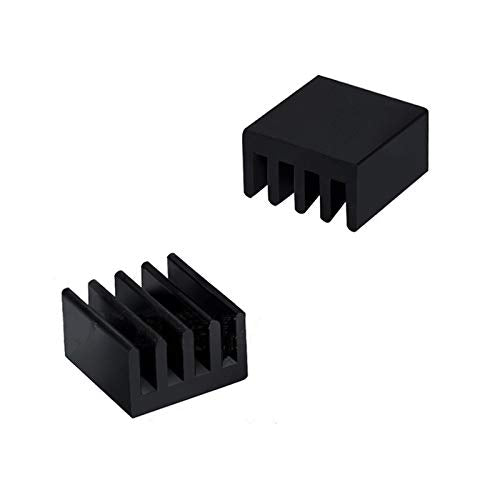 LUOQIUFA 20pcs Small Mini Heatsink Kit, Mini Cooler Aluminum Heat Sink for Cooling VRM Stepper Driver MOSFET VRam Regulators (8.8mmx8.8mmx5mm)