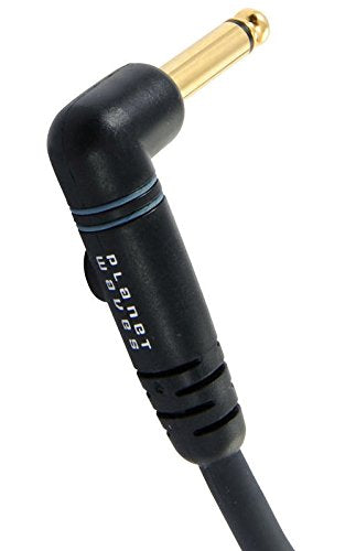 Planet Waves PW-PRA-205 Custom Series Right-Angled 6 inch Patch Cable (Pack of 2), Black 0.5 Feet (2-Pack) Right Angle