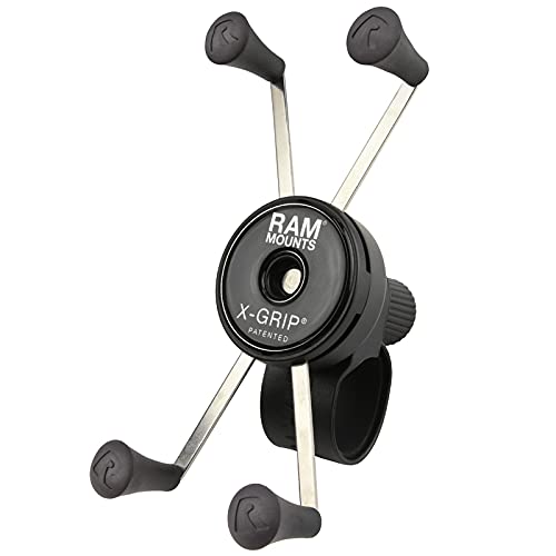 RAM MOUNTS X-Grip Phone Mount with RAM Tough-Strap Handlebar Base for Bikes and Motorcycle Handlebars Large Phones