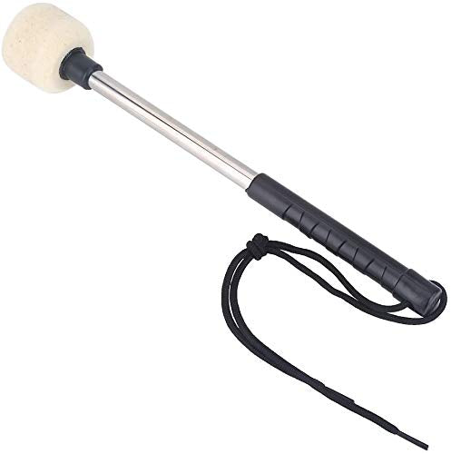 [AUSTRALIA] - Jiayouy A Pair of Bass Drum Mallets Timpani Mallet Felt Mallets Sticks with Stainless Steel Handle Percussion Marching Band Accessory Length 320cm/12.6Inch 