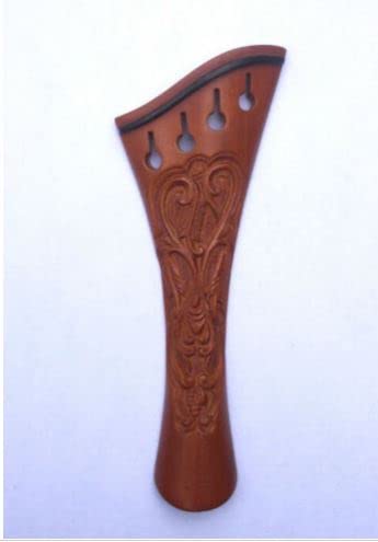 MUSICAL STRING Hand Carving Violin Tailpiece Harp Model Boxwood 4/4 with ebony freet