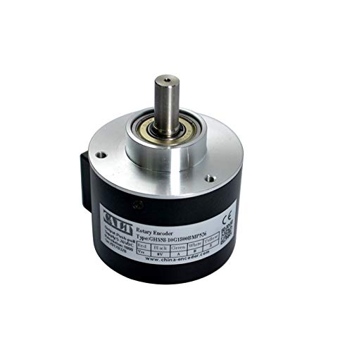 58mm Outer Diameter 10mm Optical Incremental Rotary Encoder 1024 PPR Resolution 5-26V pushpull 1024ppr