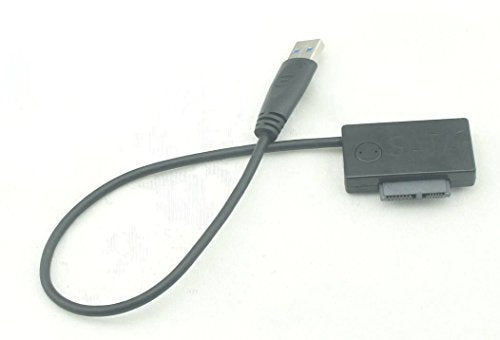 Nimitz USB 3.0 to 7+6 13pin Slimline Sata Laptop Cd/DVD ROM Optical Drive Adapter Cable with Eject Button