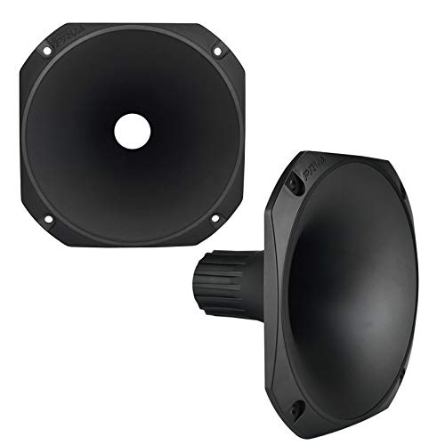 PRV AUDIO WGP14-25 Black-S - 1” Exit Horn Screw-On Waveguide - Black Short ABS Wave Guide - 45° x 45° Nominal Coverage - Slim Profile Waveguide (Single)