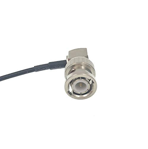 Uonecn BNC Female Straight to BNC Male Right Angle SDI Cable for Camera 50 ohm