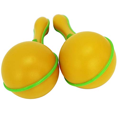 A-Star AP5131 Plastic Maracas Yellow - Pair - 16cm Shaker, Educational Rhythm Instrument for Children