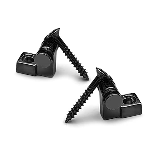 MAXCHEER Roller Guitar String Trees Guides Retainer for Fender Strat Stratocaster Tele Telecaster Electric Guitar，Pack of 4 (Black) Black