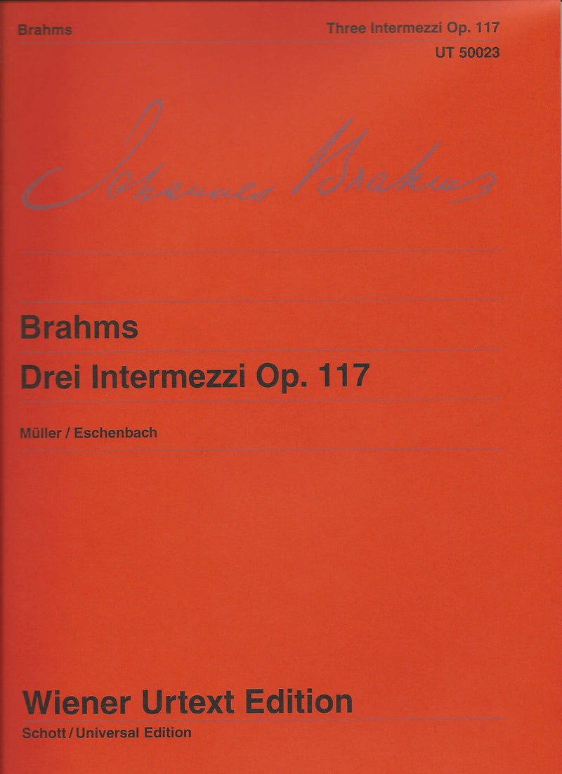 Johannes Brahms Drei Intermezzi (3 Intermezzos) Op. 117 Wiener Urtext Edition