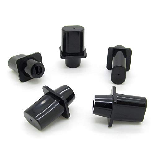 Tele Switch Cap Tip Telecaster Top-Hat Switch Tip Black for Tele Guitar Parts Pack of 5