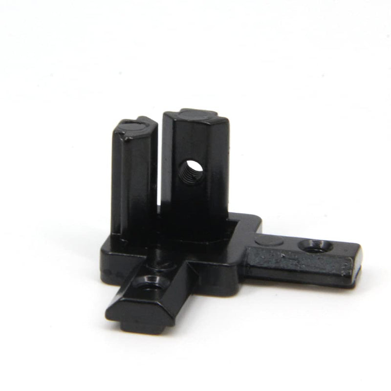 [AUSTRALIA] - Befenybay 8PCS Black 3-Way End Corner Bracket Connector with Screws for 6mm T Slot Aluminum Extrusion Profile 2020 Series (2020s-Black) 2020s-Black 