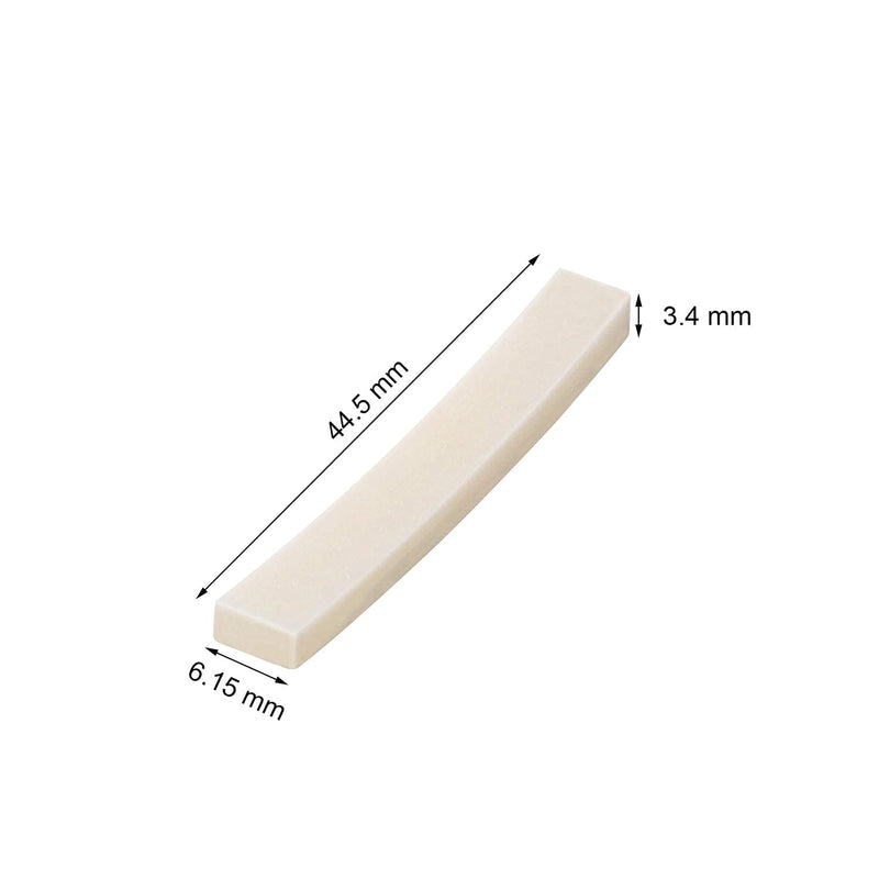 Alnicov Guitar String Bone Nut Blanks for Vintage-Style Stratocaster Telecaster Electric Guitar 44.5mm,6Pcs