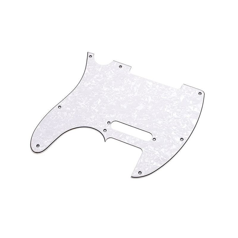 Alnicov 8 Hole Tele Pickguard Fit for USA/MX Standard Telecaster Guitar,3Ply White Pearl