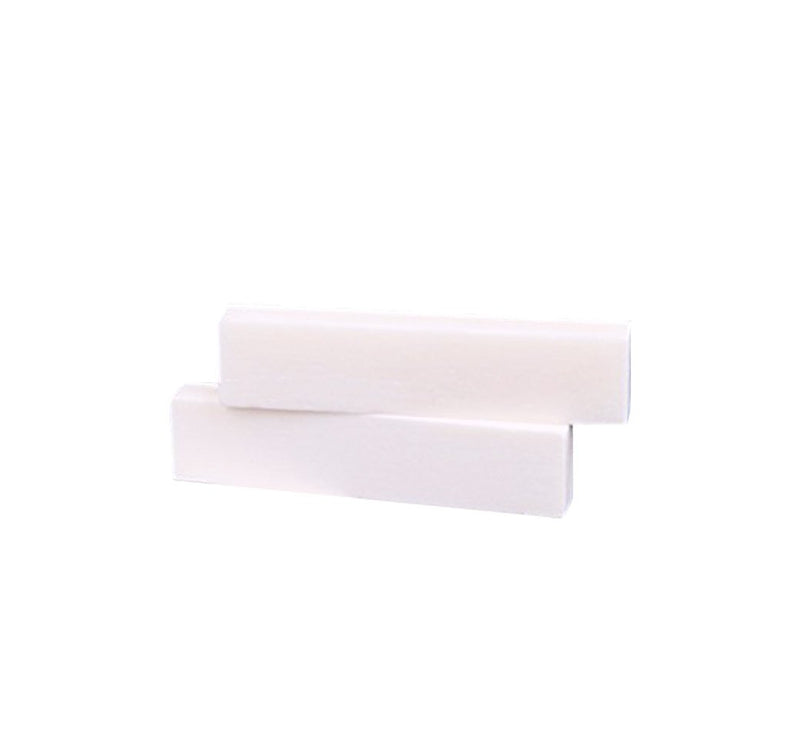 Timiy Pack of 4Pcs White DIY Guitar Bridge Nut Blank Set Made of Real Cattle Bone for Acoustic Classical Guitar