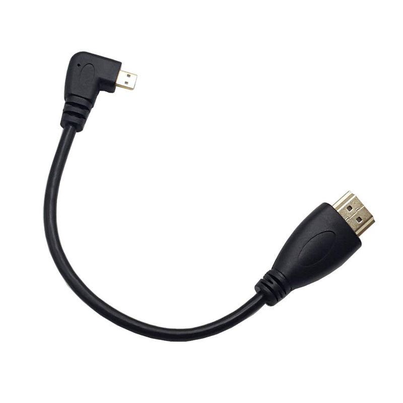 [AUSTRALIA] - Seadream 8inch 90 Degree Angle Micro HDMI Male To HDMI Male Cable Connector (1Pack) (Right Angled) Right Angled 