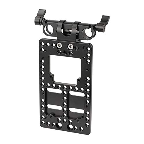 CAMVATE Aluminum Cheese Plate with 360 Degree Rotating 15mm Rail Blocks Clamp for IDX P-V2 V Mount Camera Plate - 2691