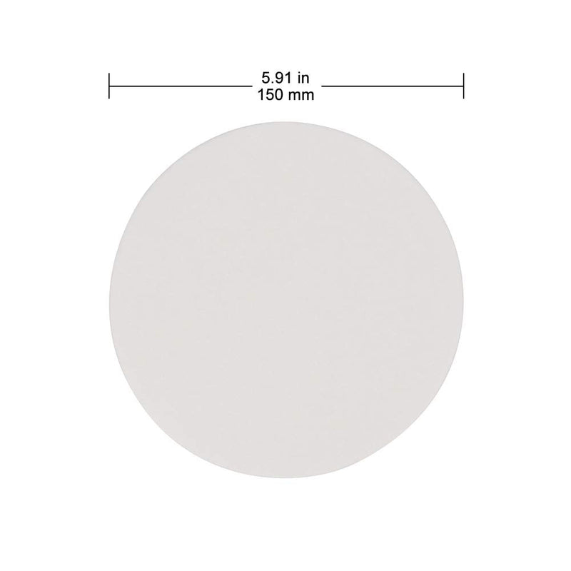 Labasics Quantitative Filter Paper Circles, 150 mm Diameter Cellulose Filter Paper with 15 to 20 Micron Particle Retention Medium Filtration Speed, Pack of 100