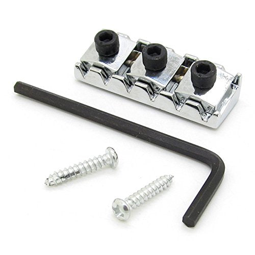 Chrome 42mm Electric Guitar Locking Nut for Floyd Rose Tremolo Bridge Black