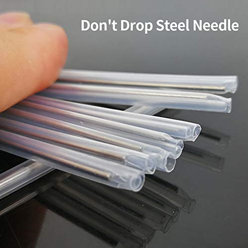 500pcs Dia 5mm 60mm Length Fiber Heat Shrink tubing fibers - Accommodate up 12 Fiber Fusion Splice Protection Sleeve 1.0mm Steel Needle Transparent Fiber Splice Tubes(Pre-Shrunk) Dia 5mm 500Pcs 500