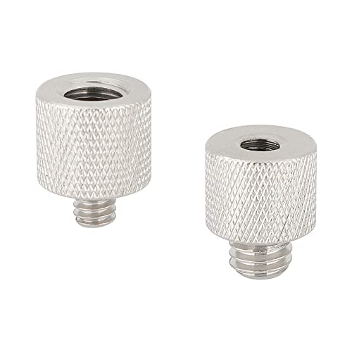 CAMVATE 1/4" Female to 3/8" Male & 3/8"-16 Female to 1/4"-20 Male Screw Adapter for Tripod and Camera and Qr Plate/Adapter Brass - 0910