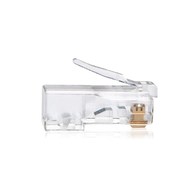 Cable Matters 100-Pack CAT6 RJ45 Modular Plugs (RJ45 Connectors / Cat6 Connector / Cat6 RJ45 Ends / RJ45 Plugs) for Solid or Stranded UTP Cable Cat6 Regular