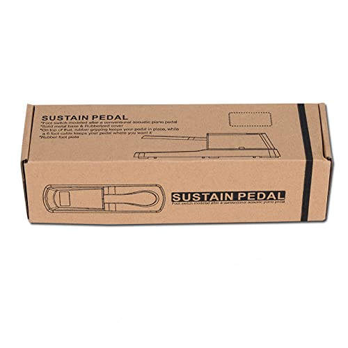 [AUSTRALIA] - Universal Sustain Pedal,Goldby Keyboard Damper Foot Sustain Pedal for Yamaha, Casio, Roland,Korg Digital Pianos MIDI Keyboard Electronic Keyboards Electric Organ Synthesizer, 1/4 Inch Jack(Sliver) 