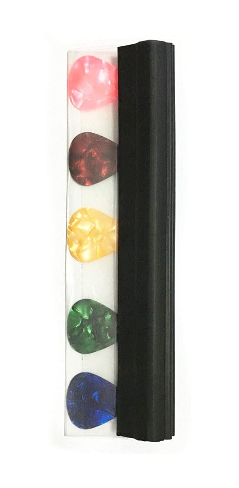 Jiayouy 7.3" Inches Microphone stand Guitar Pick Holder Rubber Guitar Picks Clamp Clip With 5 Picks