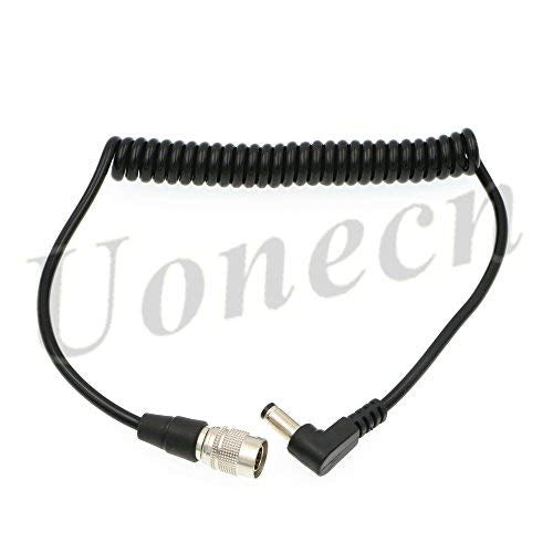 Sound Devices Spring Cable Right Angle DC to 4 pin hirose male Power Cable for ZOOM F8 for 688 644 633 Blackmagic Cinema camera 4k