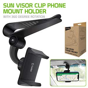 Sun Visor Phone Mount, Car Phone Holder for Car, Cradle Clip Compatible to Apple iPhone 12 Pro 11 Pro Max Xs Xr X Samsung Note 20 Ultra 5G 10 9 Galaxy S21 S20+ 5G LG, Motorola Google Smartphones