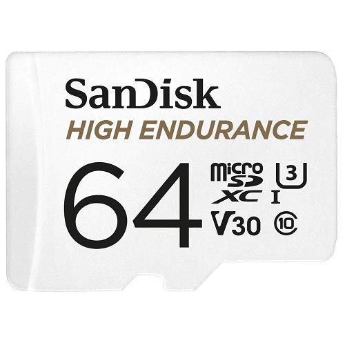 2-Pack SanDisk High Endurance Video Monitoring MicroSD MicroSDHC Card with Adapter 64GB (SDSDQQ-064G-2PK-R4BK) Bundle with Everything But Stromboli Memory Card Reader