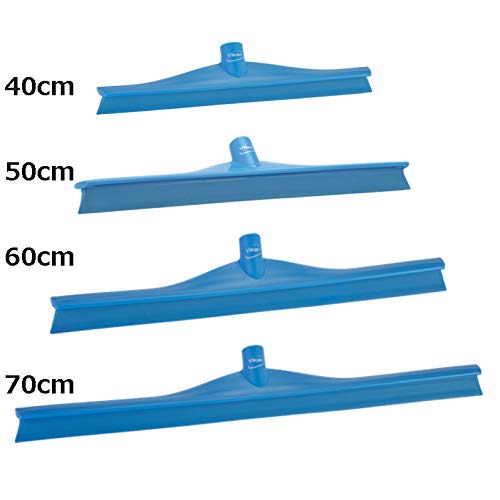 Vikan 71503 Rubber Polypropylene Frame Single Blade Squeegee, 20", Blue 7150