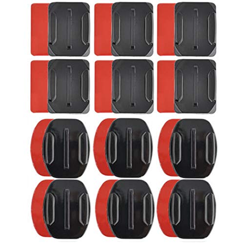 12Pcs Helmet Accessories Flat Curved Adhesive Mount for Gopro Hero 2 3 3+4 5 6 7 8 Sport Action Camera Accessory