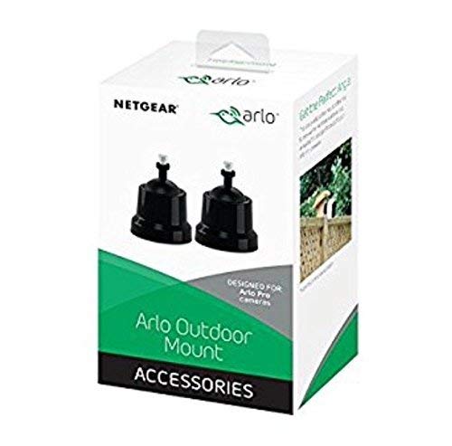 Arlo Certified Accessory - Outdoor Mount - Pack of 2, Swivel Base, Compatible with Arlo Ultra, Ultra 2, Pro, Pro 2, Pro 3, Pro 4, Essential and Arlo Wire-Free Cameras, Black - VMA4000B Knob Mount - Black